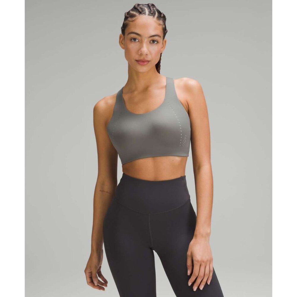 Lululemon AirSupport Bra High Support C & DD Cups Grey Sage Ultralu Fabric Flexi